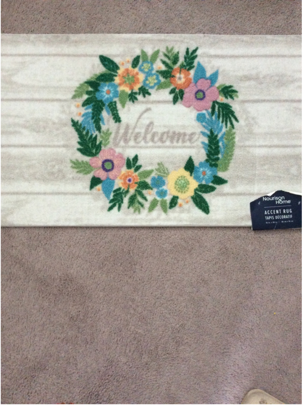 Nourison Home Welcome Floral Accent Rug